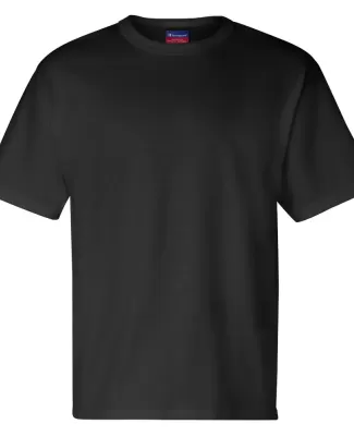 T105 Champion Logo Heritage Jersey T-Shirt BLACK