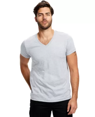 US Blanks US2200 Men's V-Neck T-shirt in Heather grey