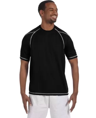 T2057 Champion 4.1 oz. Double Dry® T-Shirt with O BLACK