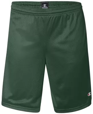 S162 Champion Logo Long Mesh Shorts with Pockets ATHLTIC DK GREEN