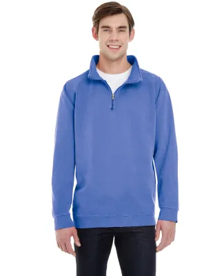 Comfort Colors 1580 Quarter Zip Sweatshirt in Flo blue