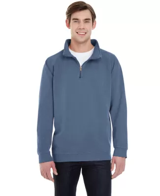 Comfort Colors 1580 Quarter Zip Sweatshirt in Blue jean