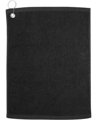 Carmel Towel Company C1518GH Velour Hemmed Towel w in Black