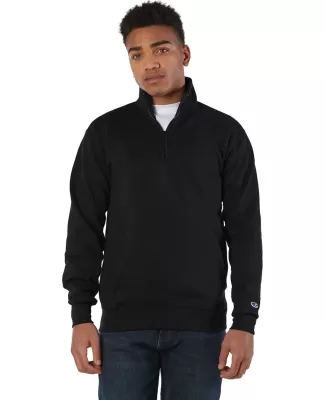 Champion S400 Double Dry Eco 1/4 Zip Pullover in Black