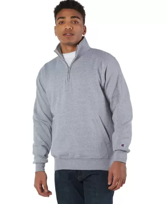Champion S400 Double Dry Eco 1/4 Zip Pullover in Light steel