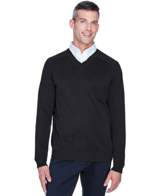 D475 Devon & Jones Men's V-Neck Sweater in Black