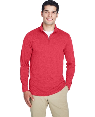 UltraClub 8618 Men's Cool & Dry Heathered Performa RED HEATHER