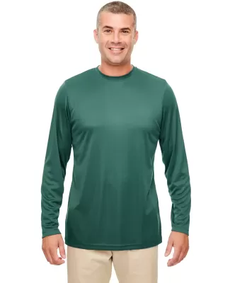 UltraClub 8622 Men's Cool & Dry Performance Long-S FOREST GREEN