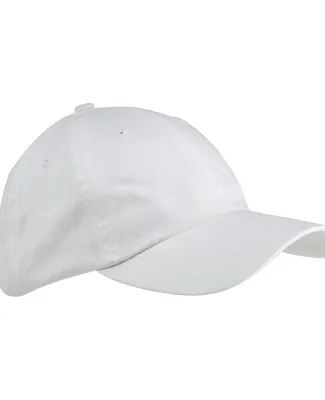 Big Accessories BX001Y Youth Youth 6-Panel Brushed in White