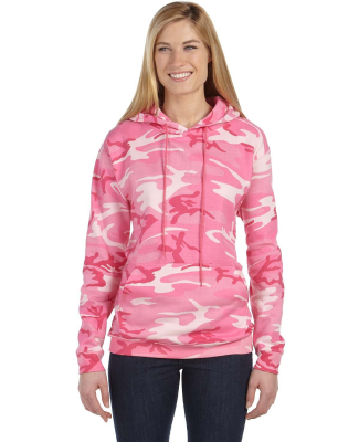 3969 Code V Camouflage Pullover Hooded Sweatshirt  in Pink woodland