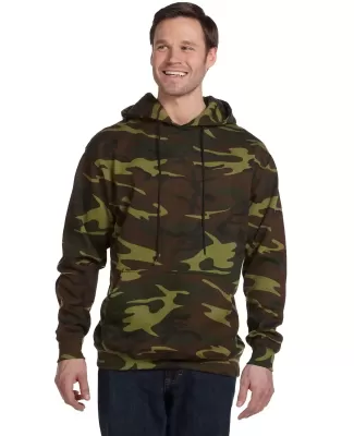 3969 Code V Camouflage Pullover Hooded Sweatshirt  GREEN WOODLAND