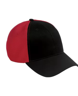 OSTM Big Accessories Old School Baseball Cap with  in Black/ red