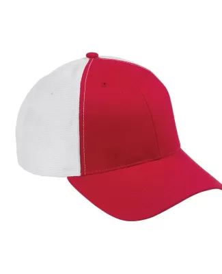 OSTM Big Accessories Old School Baseball Cap with  in Red/ white