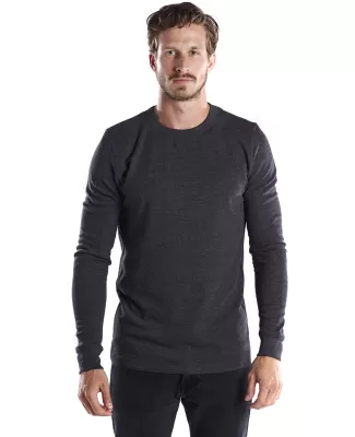 US Blanks US2900 Men's 5.8 oz. Long-Sleeve Thermal in Heather charcoal