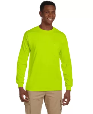 2410 Gildan 6.1 oz. Ultra Cotton® Long-Sleeve Poc in Safety green