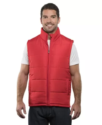 Burnside 8700 Puffer Vest in Red