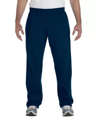 G184 Gildan 7.75 oz., 50/50 Open-Bottom Sweatpants in Navy