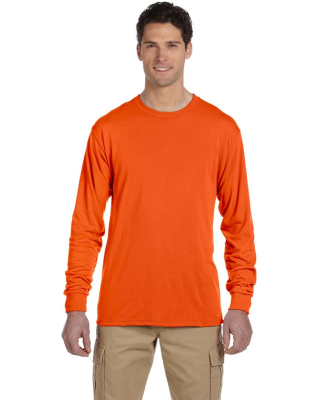 Jerzees 21MLR Dri-Power Sport Long Sleeve T-Shirt in Safety orange