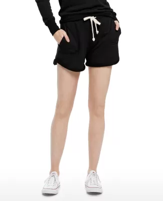 Ladies' Casual French Terry Short in Tri charcoal