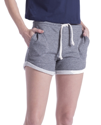 Ladies' Casual French Terry Short TRI GREY