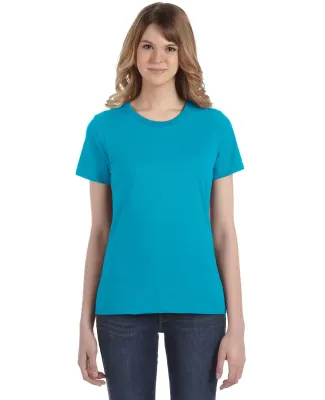 Anvil 880 Women's Lightweight Ringspun T-Shirt in Caribbean blue