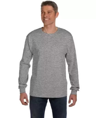 52 5596 Tagless Long Sleeve T-Shirt with a Pocket in Light steel