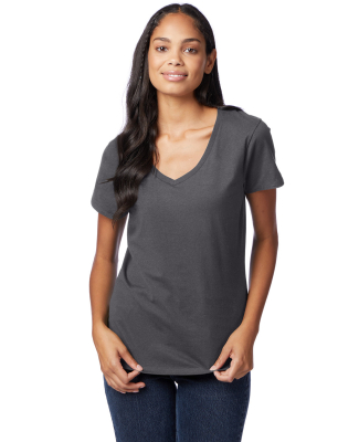 S04V Nano-T Women's V-Neck T-Shirt in Smoke gray