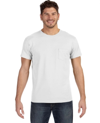 Hanes 498P Nano-T Pocket T-Shirt WHITE