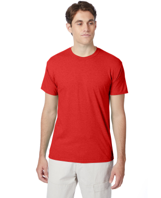 Hanes 42TB X-Temp Triblend T-Shirt with Fresh IQ o in Poppy red hthr