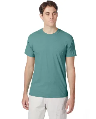 Hanes 42TB X-Temp Triblend T-Shirt with Fresh IQ o in Green clay hthr