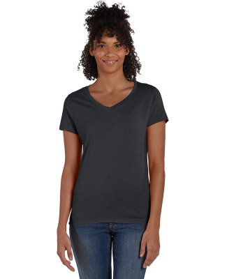 Hanes 42VT Women's V-Neck Triblend Tee with Fresh  in Slate triblend