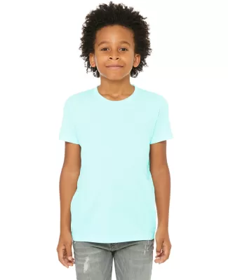 3413Y Bella + Canvas Youth Triblend Jersey Short S in Ice blue triblnd