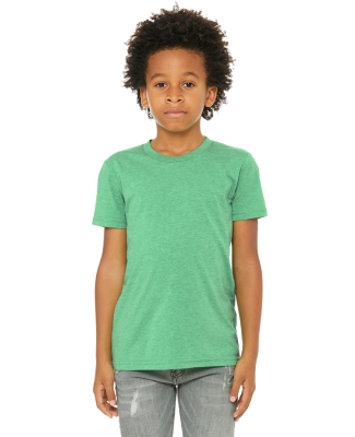 3413Y Bella + Canvas Youth Triblend Jersey Short S GREEN TRIBLEND