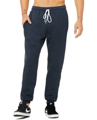 3727 Bella + Canvas Unisex Sponge Fleece Jogger Sw in Heather navy