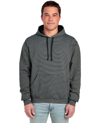 50 SF77R Sofspun® Microstripe Hooded Pullover Swe in Midnight stripe