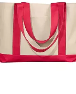 Liberty Bags 8869 11 Ounce Cotton Canvas Tote NATURAL/ RED