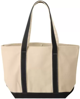 Liberty Bags 8871 16 Ounce Cotton Canvas Tote NATURAL/ BLACK