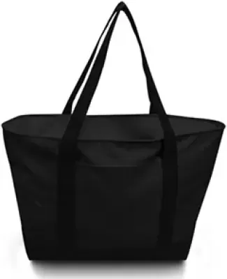Liberty Bags 7006 Bay View Zipper Tote BLACK/ BLACK