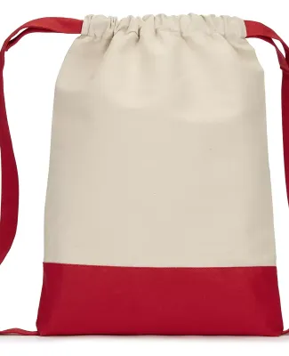 Liberty Bags 8876 10 Ounce Cotton Canvas Contrast  NATURAL/ RED
