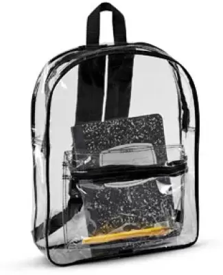 Liberty Bags 7010 Clear PVC Backpack BLACK