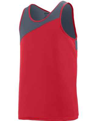 Augusta Sportswear 353 Youth Accelerate Jersey in Red/ graphite