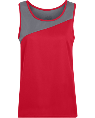 Augusta Sportswear 354 Women's Accelerate Jersey in Red/ graphite