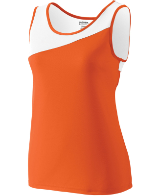 Augusta Sportswear 354 Women's Accelerate Jersey in Orange/ white