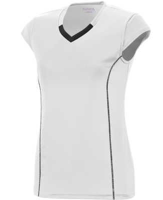 Augusta Sportswear 1218 Women's Blash Jersey in White/ black