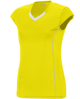 Augusta Sportswear 1218 Women's Blash Jersey in Pow yellow/ wht