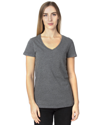 Threadfast Apparel 200RV Ladies' Ultimate V-Neck T in Charcoal heather