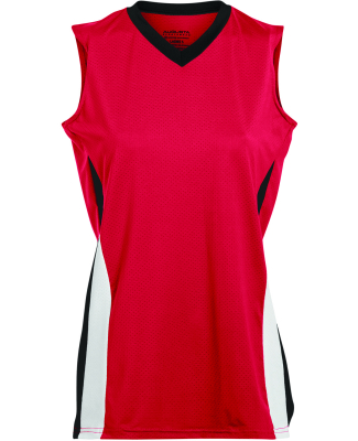 Augusta Sportswear 1355 Women's Tornado Jersey in Red/ black/ wht