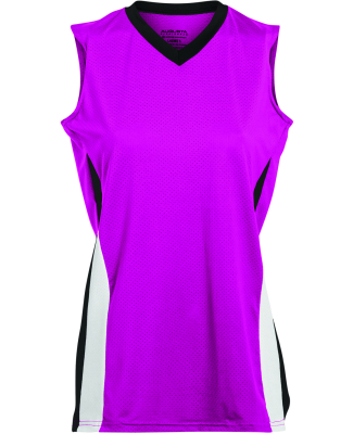 Augusta Sportswear 1355 Women's Tornado Jersey in Pw pink/ blk/ wh