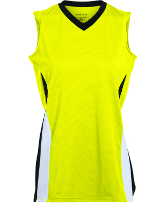 Augusta Sportswear 1355 Women's Tornado Jersey in Pw yllw/ blk/ wh