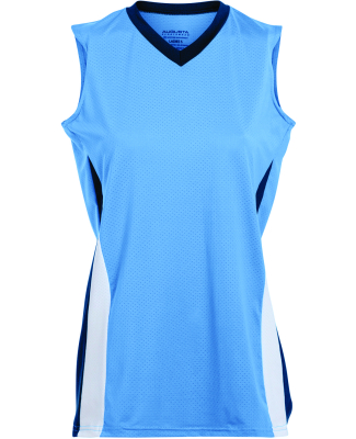 Augusta Sportswear 1355 Women's Tornado Jersey in Cl blue/ nvy/ wh